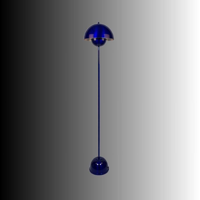 Opviq Lámpara de Pie Azul Marino de Metal